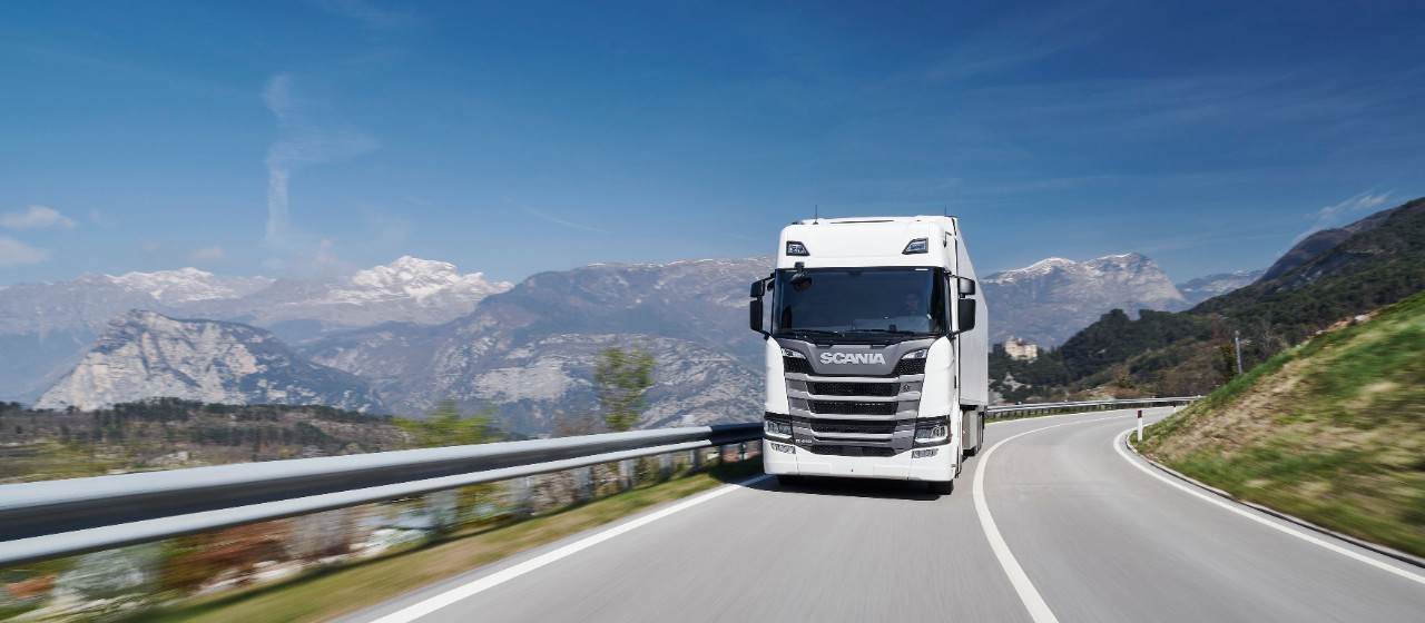 Scania R-series on a road